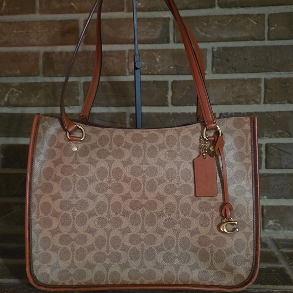 Coach Handbags - Coach Coated Canvas Signature Tyler Carryall 28 Tote Bag